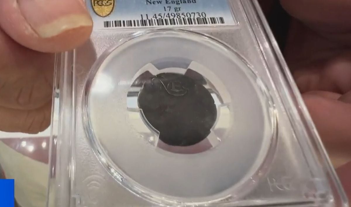 Fue acuñada en la Casa de la Moneda de Hull (Foto: CBS News Boston)