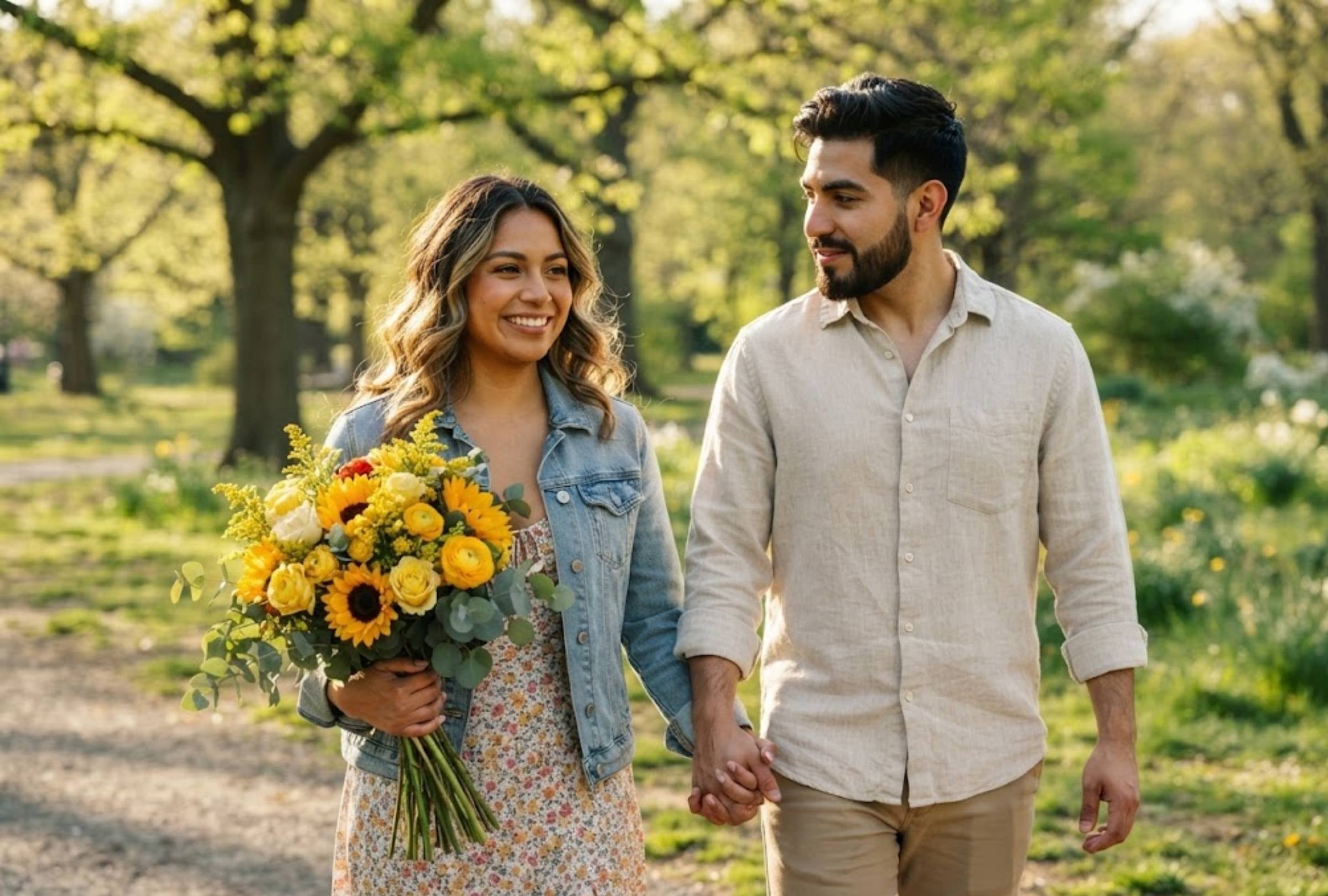 Te contamos todos los detalles y te explicamos por qué se regalan flores amarillas este 21 de septiembre. Imagen creada por la IA de Gemini para Gestión.