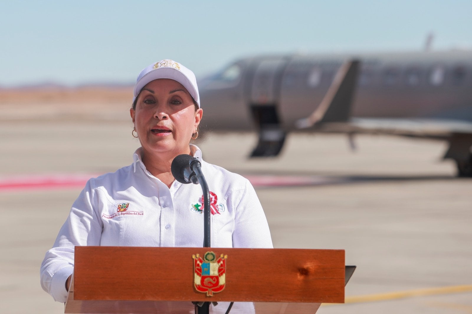 La mandataria sostuvo que su gobierno ha asumido “la decisión histórica” de renovar la capacidad operativa de la FAP, luego de años de postergación institucional. Foto: Presidencia.