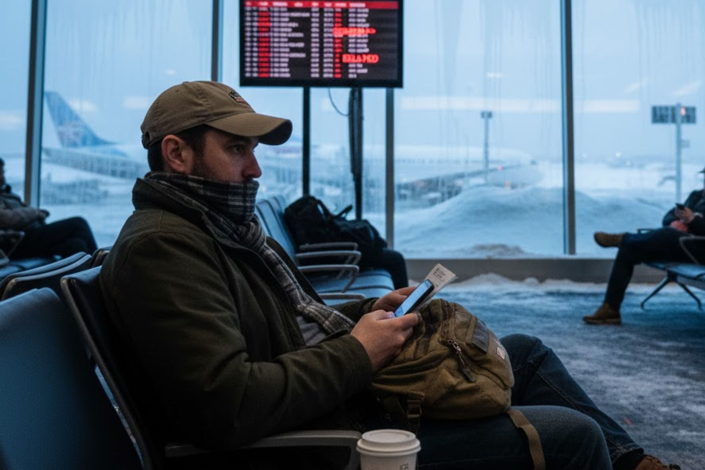 Debido a las condiciones climáticas en EE.UU., a muchos viajeros se les retrasan sus vuelos por razones de seguridad. (Crédito: Imagen creada por El Comercio MAG usando la IA de 'Gemini')