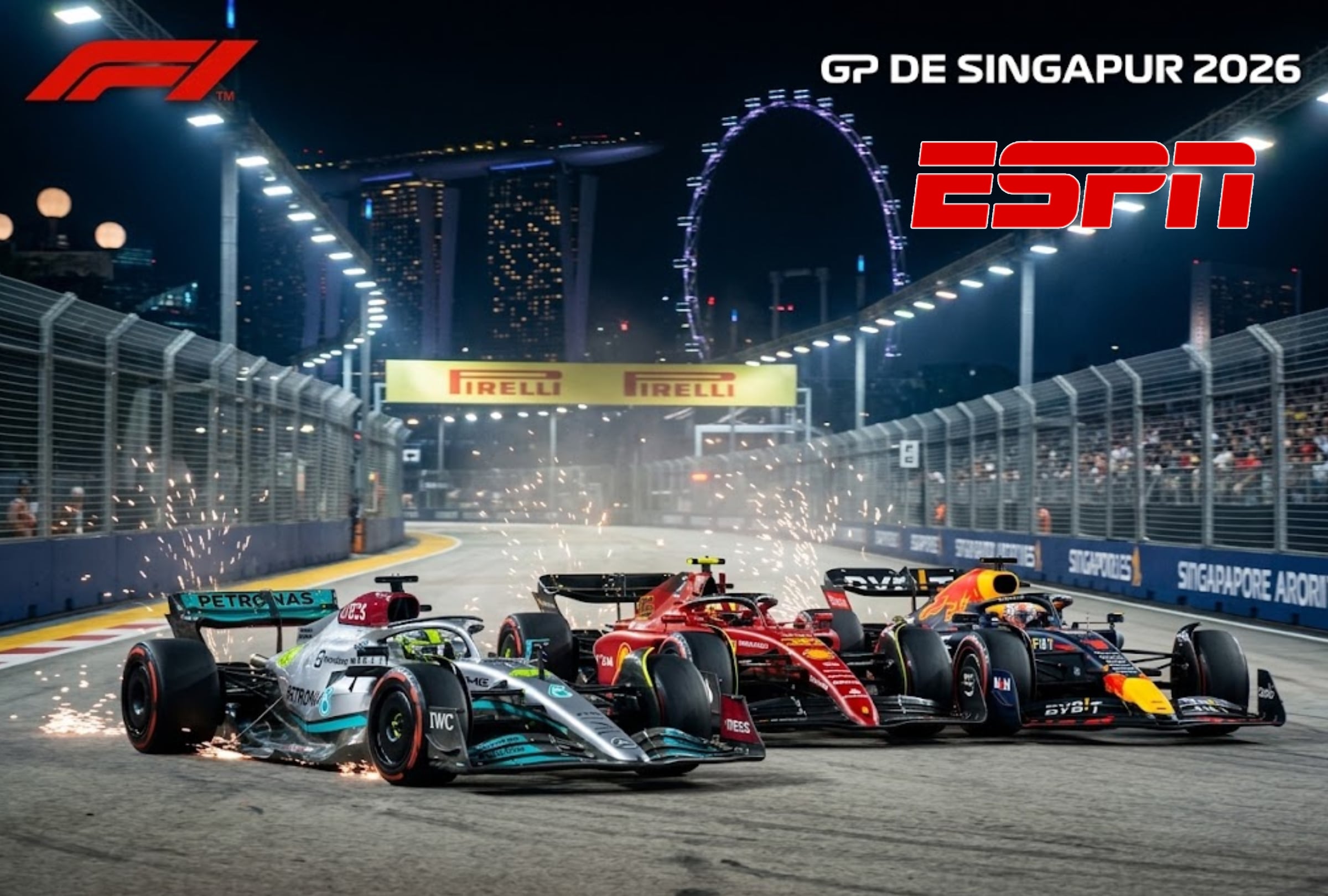 ESPN EN VIVO por Internet - Ver el GP de Singapur 2026 EN DIRECTO y GRATIS