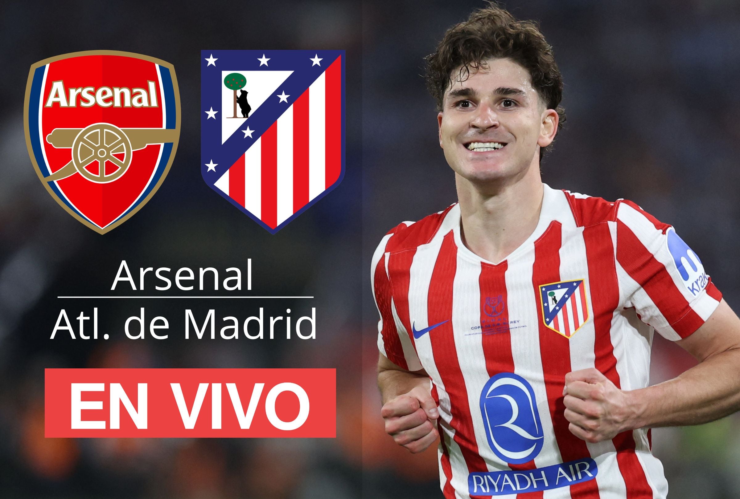 Arsenal vs. Atlético Madrid juegan la semifinal de vuelta por la UEFA Champions League este martes 5 de mayo a partir de las 20 horas en el Emirates Stadium. (Foto: Thomas COEX / AFP / Composición Mag)