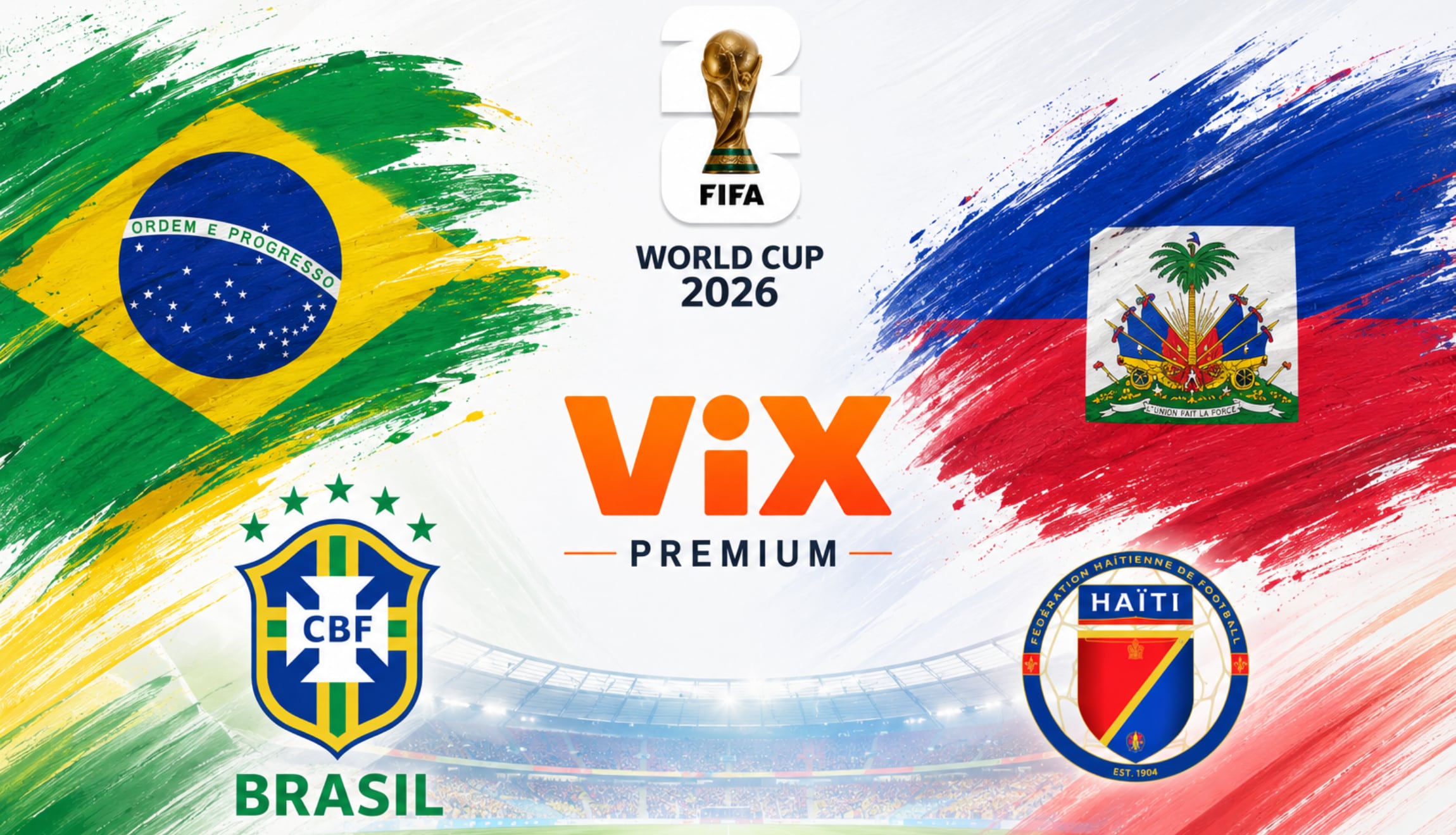 Señal de ViX Premium en vivo para seguir Brasil vs. Haití online, este viernes 19 de junio, por la Jornada 2 del Grupo C del Mundial de Fútbol 2026. (Foto: Imagen creada por Depor utilizando la IA de Chat GPT)