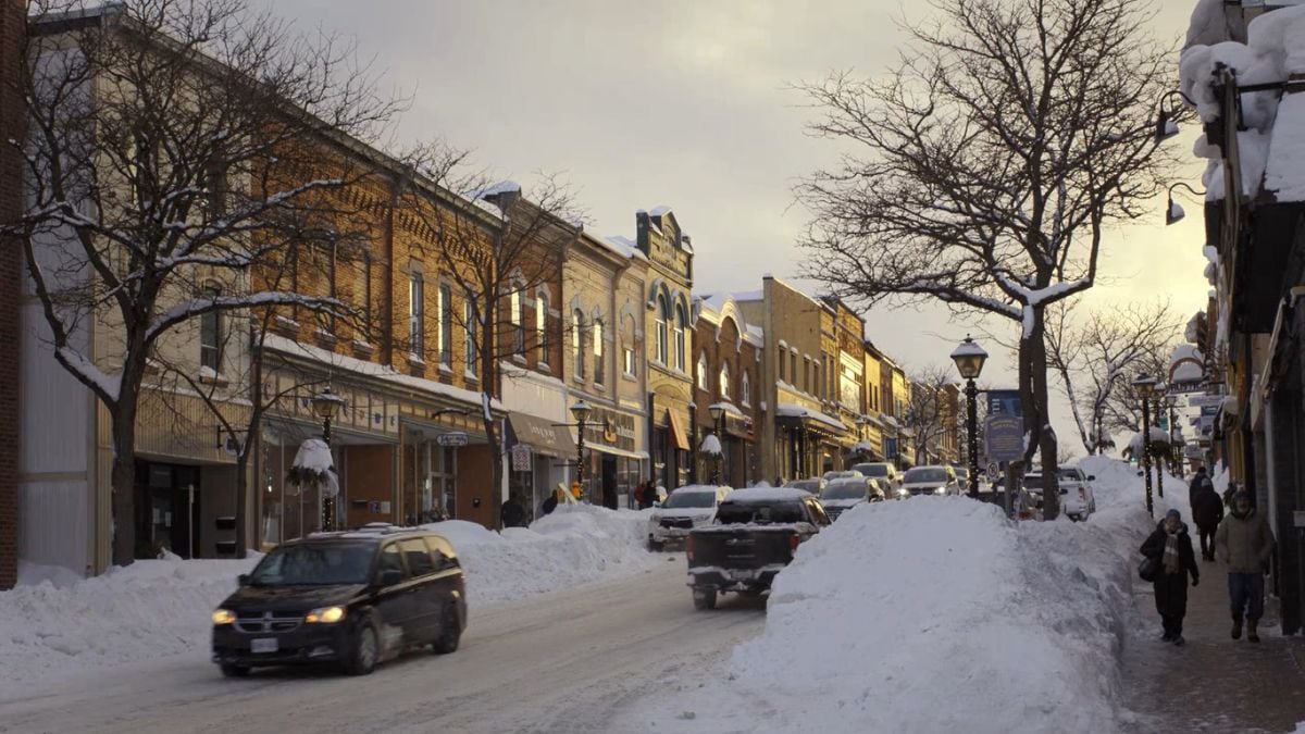 Una toma en Orillia, Ontario, que sirvió de escenario para grabar "Bailando sobre hielo" (Foto: WildBrain Studios)