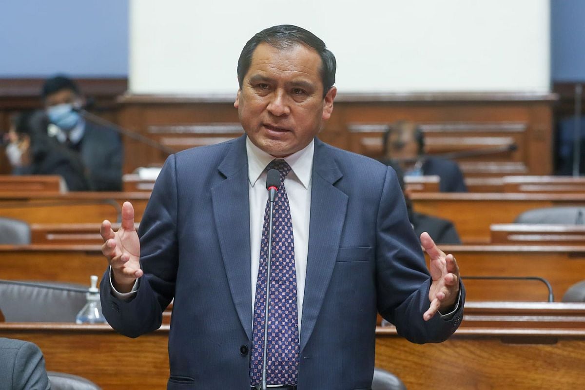 Flavio Cruz Mamani de Perú Libre responsabilizó a los miembros de la JNJ de haber elegido a Patricia Benavides, como fiscal suprema y luego como fiscal de la Nación. (Foto: Congreso)