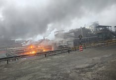 Bomberos controlan incendio en refinería de zinc de Cajamarquilla en Lurigancho - Chosica
