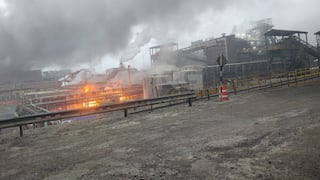 Bomberos controlan incendio en refinería de zinc de Cajamarquilla en Lurigancho - Chosica