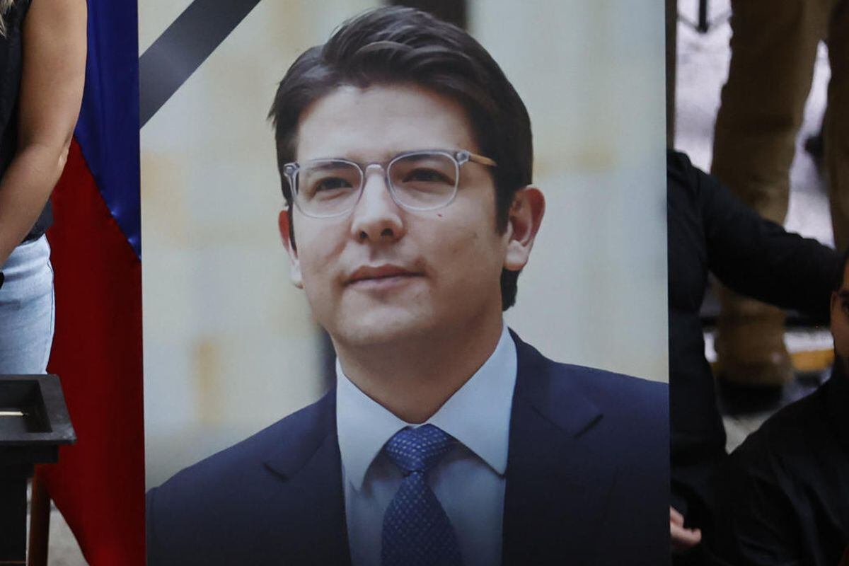 Fotografía del fallecido senador y precandidato presidencial Miguel Uribe Turbay. Foto: EFE/ Mauricio Dueñas Castañeda