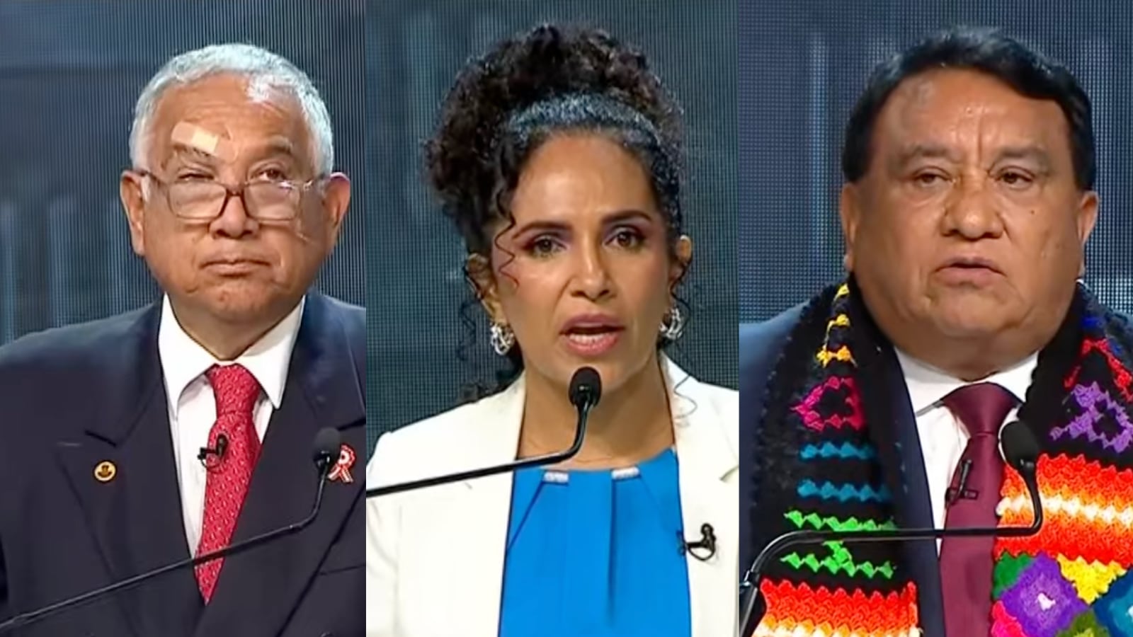 Armando Massé (Partido Democrático Federal), Rosario del Pilar Fernández (Un Camino Diferente) y José Luna (Podemos Perú). (Foto: composición)