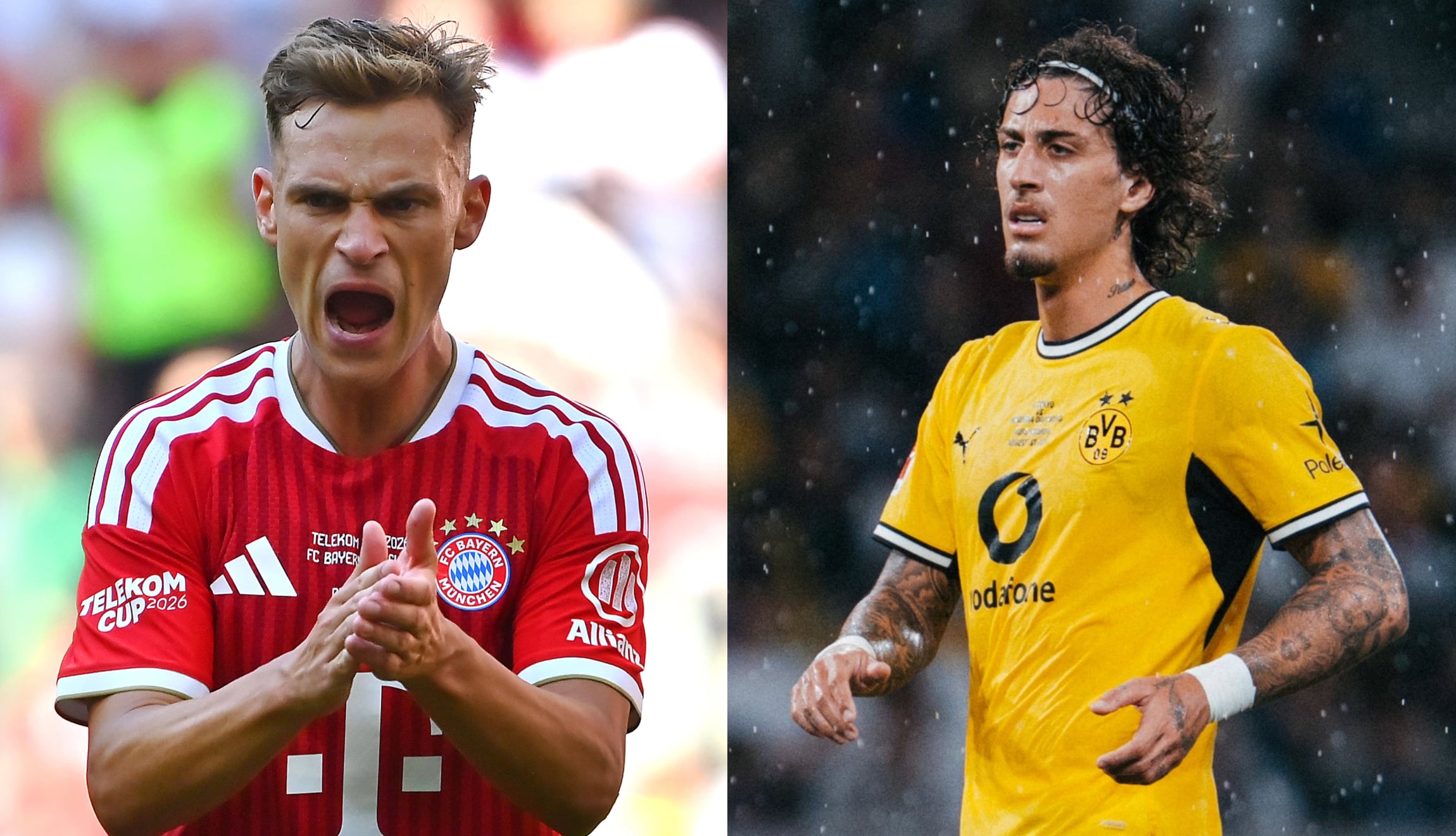 Consulta a qué hora inicia y por qué canales ver Bayern Múnich vs. Borussia Dortmund en vivo y en directo, este 22 de agosto, por la Supercopa de Alemania 2026. (Fotos: @fcbayern / @bvb / Composición Mix)