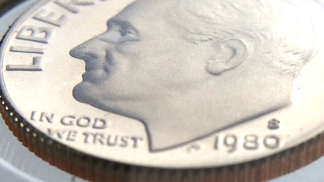 ¿Cuánto vale la moneda de 10 centavos de 1980?