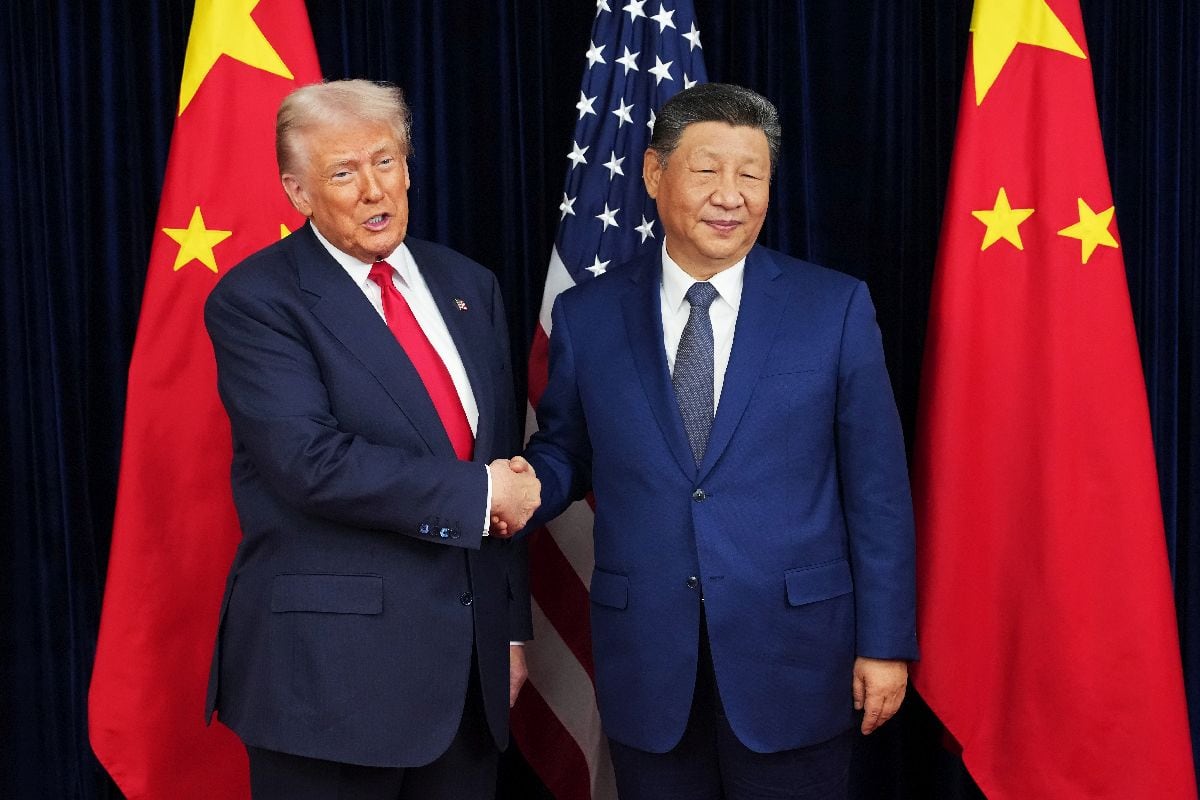 El presidente estadounidense Donald Trump se reunió con su homólogo chino Xi Jinping en Corea del Sur el pasado mes de octubre.