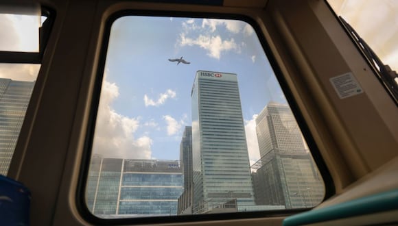 Las oficinas de HSBC Holdings Plc en el distrito comercial, financiero y de negocios de Canary Wharf en Londres, Reino Unido, el martes 25 de julio de 2023. Fotógrafo: Hollie Adams/Bloomberg