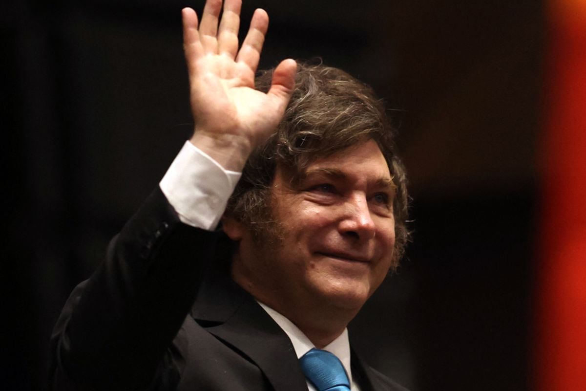 "Estamos blindando los ahorros de los argentinos para siempre", indicó Javier Milei. Foto: LUIS GANDARILLAS / POOL / AFP