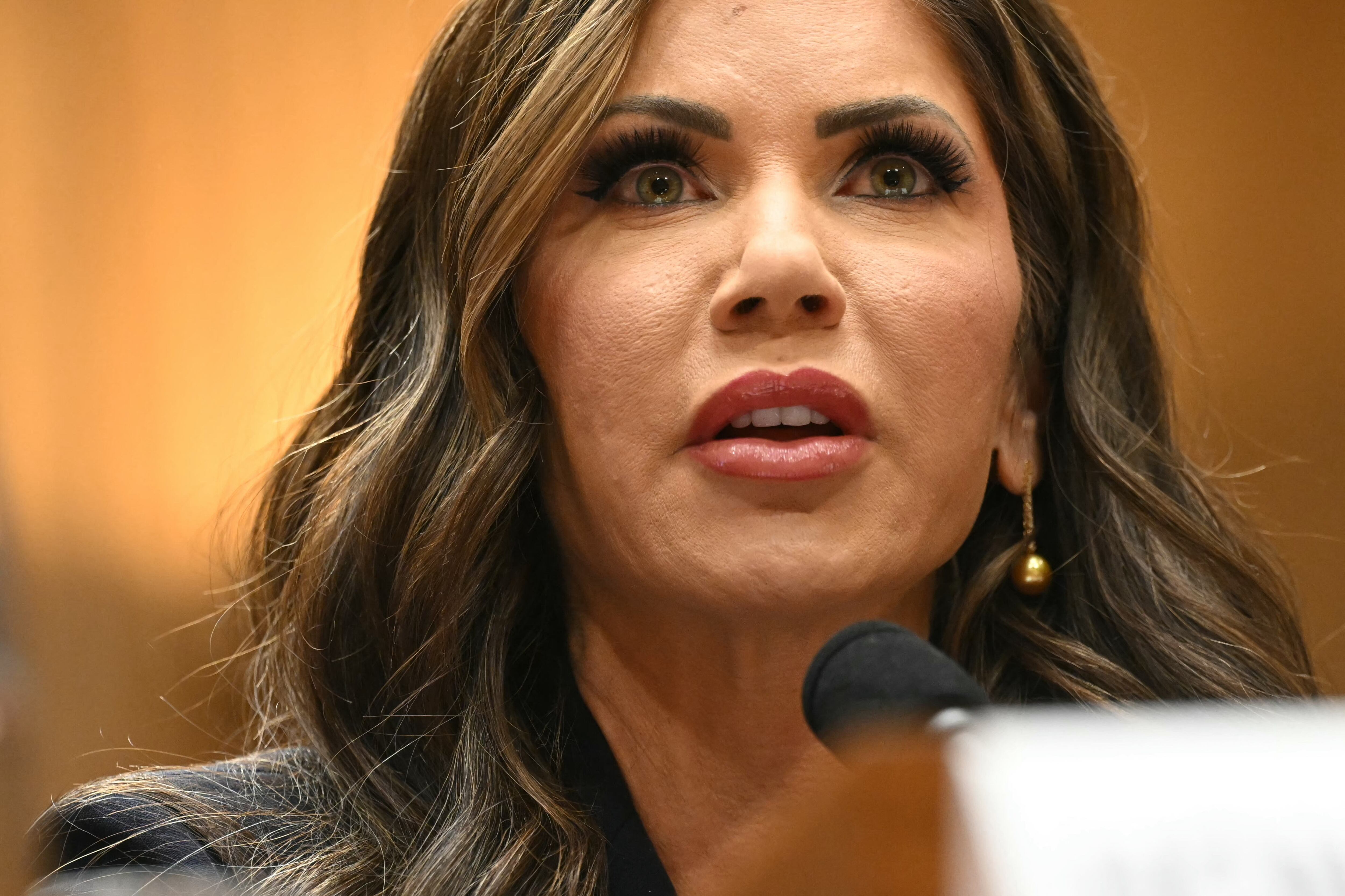 Kristi Noem dijo que durante los últimos cuatro años se ha “impedido” a los empleados del ICE hacer su trabajo. (Foto de SAUL LOEB / AFP).