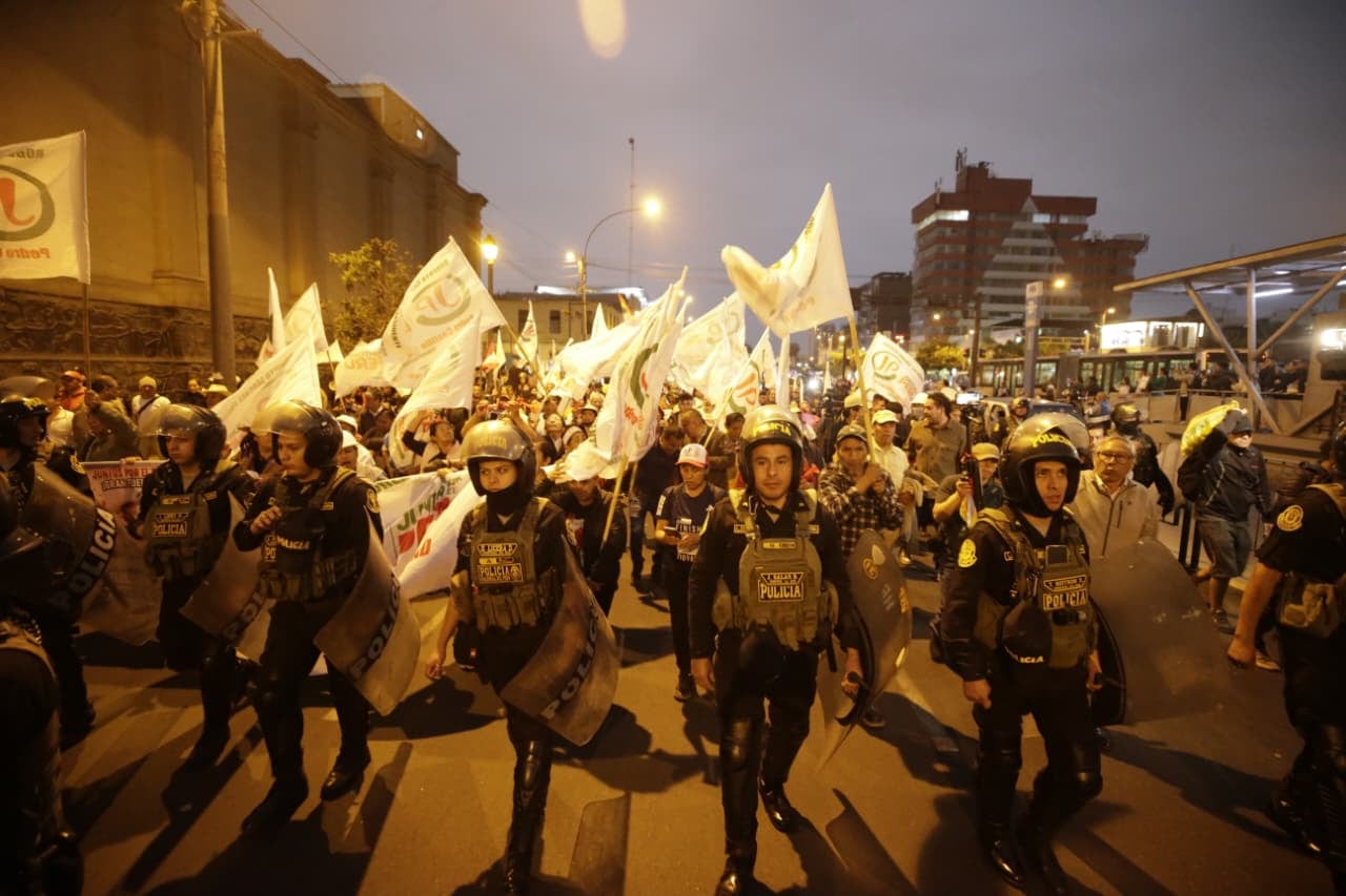 La medida se basa en la marcha anunciada por Roberto Sánchez en medio de la entrega de credencias a Keiko Fujimori. Foto: Difusión