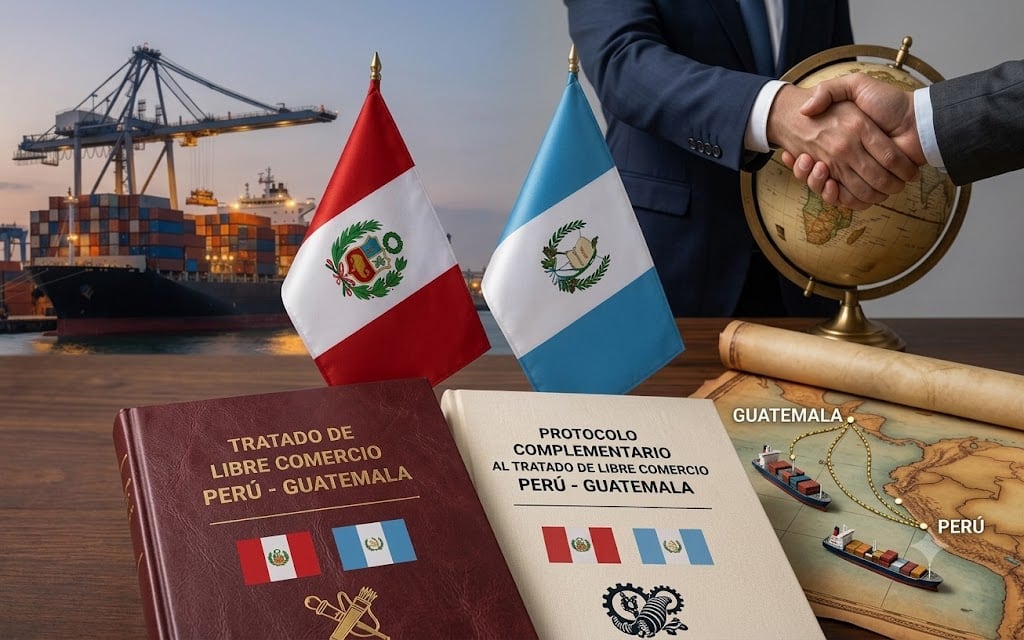 El Tratado de Libre Comercio (TLC) entre Perú y Guatemala entrará en vigor el próximo 1 de julio de 2026. Foto creada con IA.