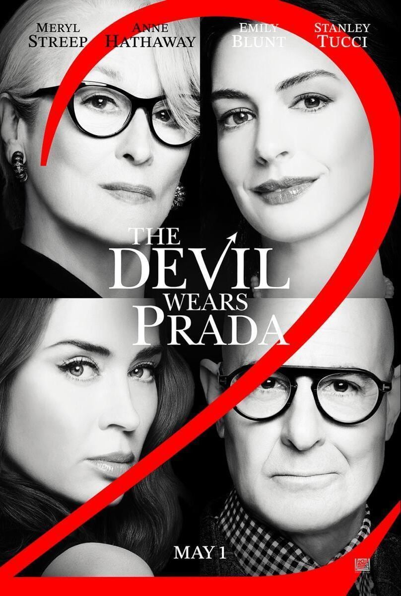 El póster de "The Devil Wears Prada 2", película dirigida por David Frankel que explora los géneros comedia y drama a lo largo de su trama (Foto: 20th Century Studios / Walt Disney Pictures)
