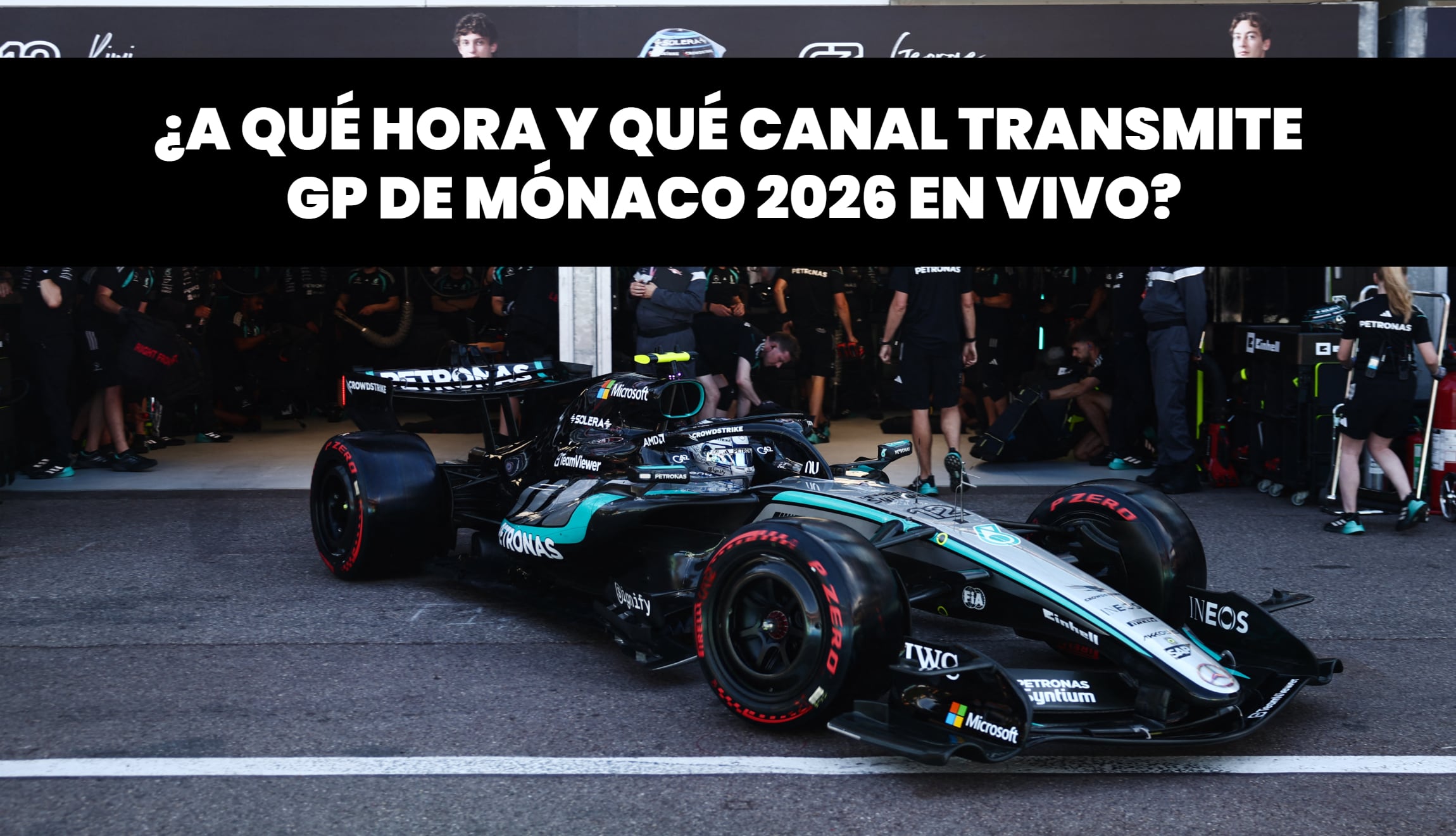 Consulta los horarios y canales para ver el GP de Mónaco 2026, este domingo 7 de junio, en lo que será el sexto circuito del Mundial de la Formula 1. (Foto: Imagen creada por Gestión Mix / AFP)