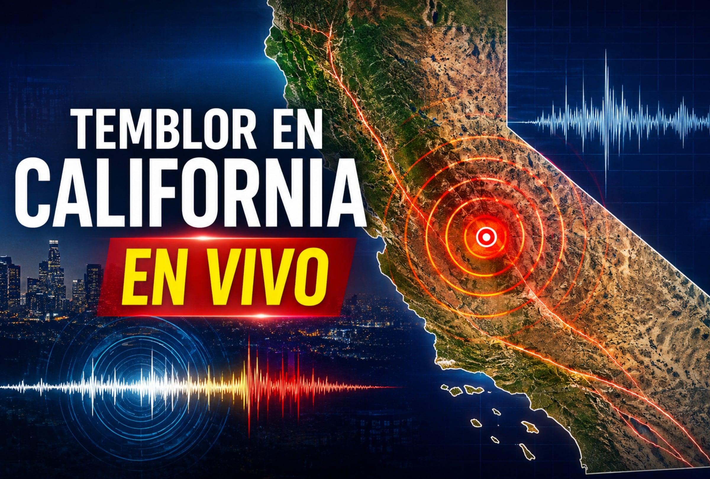 El Servicio Geológico de los Estados Unidos (USGS) con la localización del epicentro y magnitud del último temblor registrado en California hoy. | Imagen referencial creada por El Comercio MAG utilizando la IA de ChatGPT.
