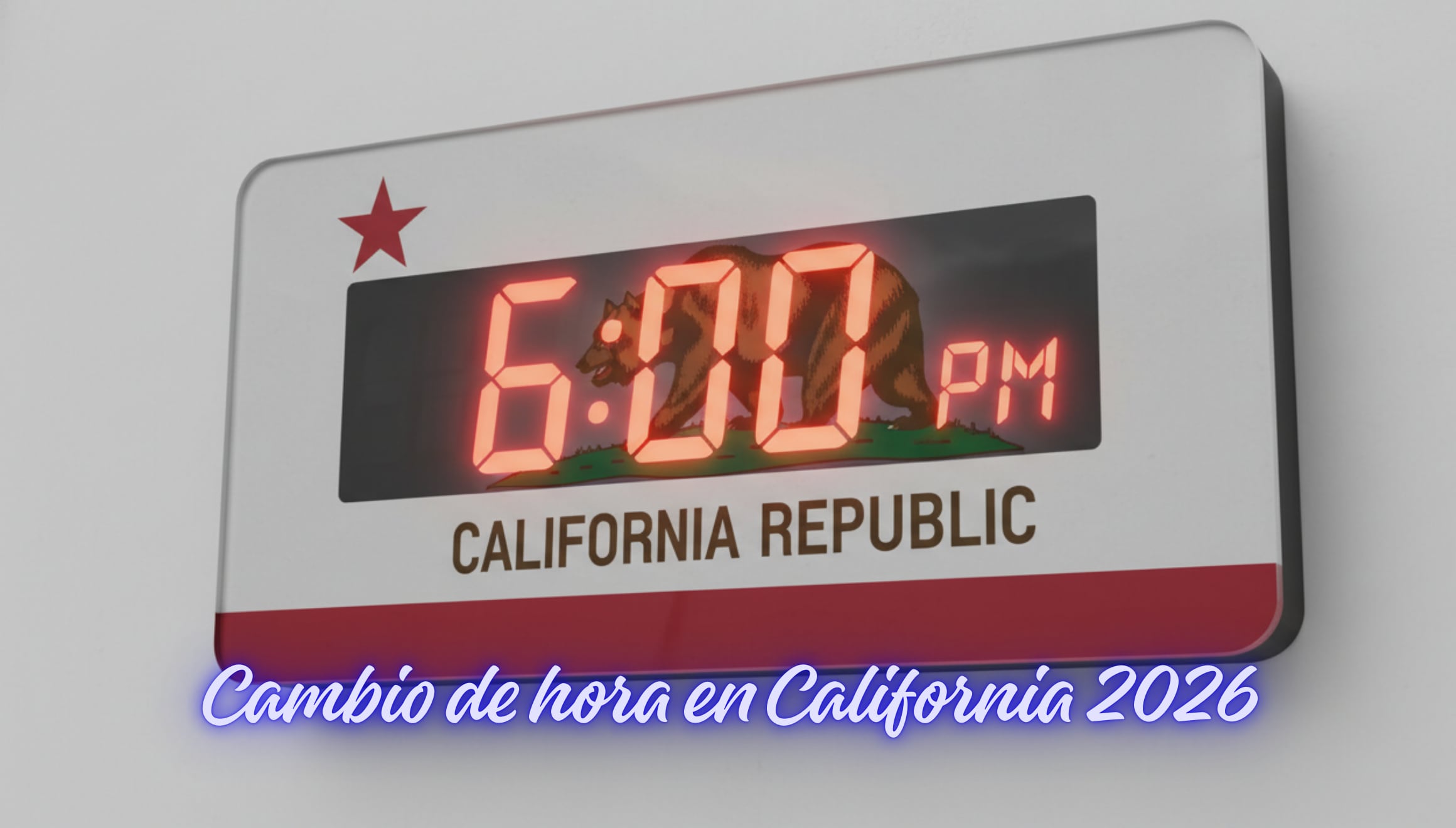 ¡Aviso para el Golden State! Mira la fecha exacta del cambio de hora en California 2026. Te decimos a qué hora hacer el ajuste y qué condados, desde L.A. hasta San Francisco, deben adelantar su reloj. | Imagen creada por Gestión Mix usando la IA de Gemini / Composición GEC