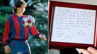 Servilleta en la que se firmó primer contrato de Messi con el Barcelona saldrá a subasta