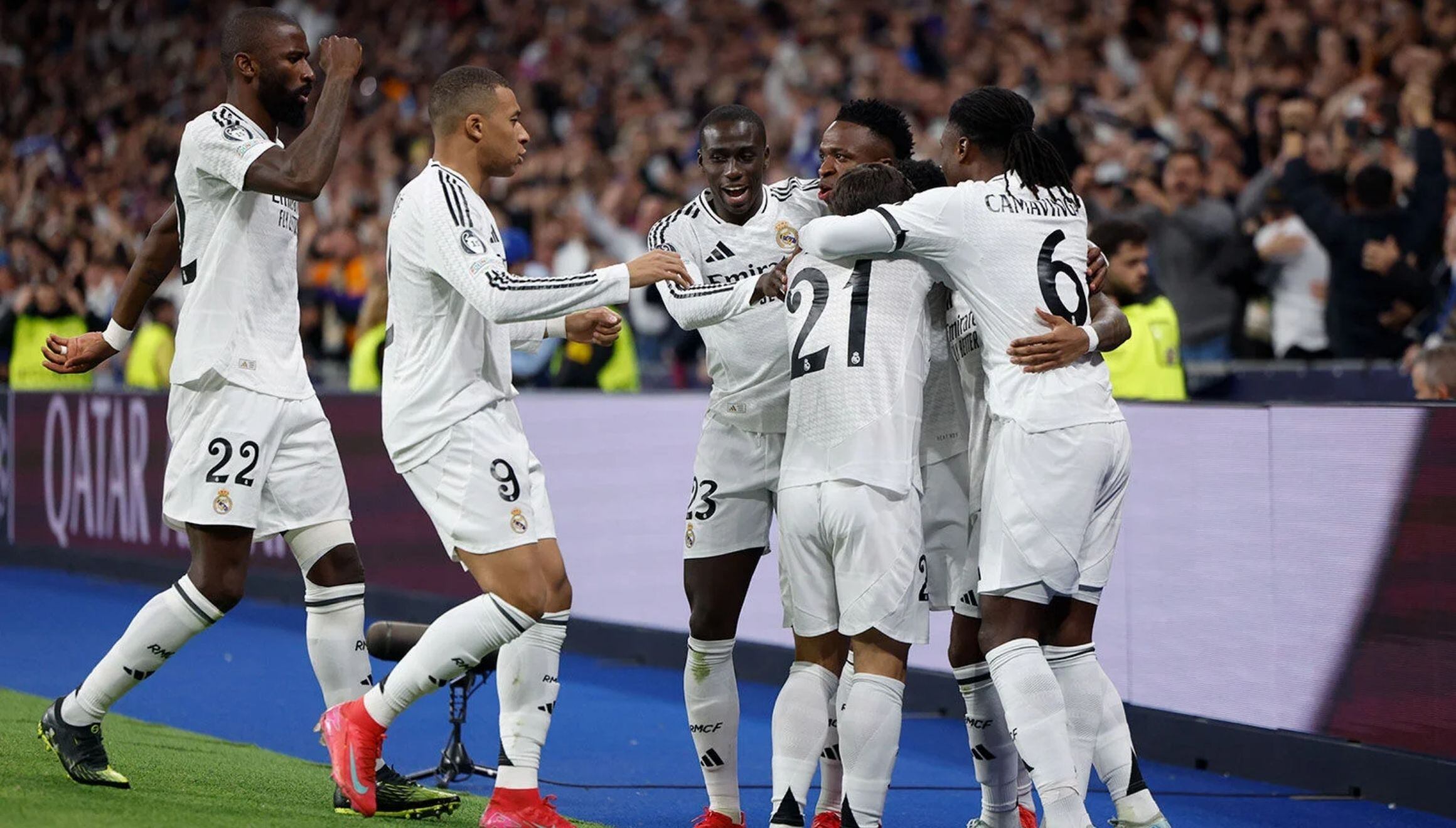 Con goles de Brahim Díaz y Rodrygo, Real Madrid venció 2-1 al Atlético de Madrid en el primero de los dos derbis madrileños de los octavos de final de la UEFA Champions League 2024-25. | Crédito: realmadrid.com
