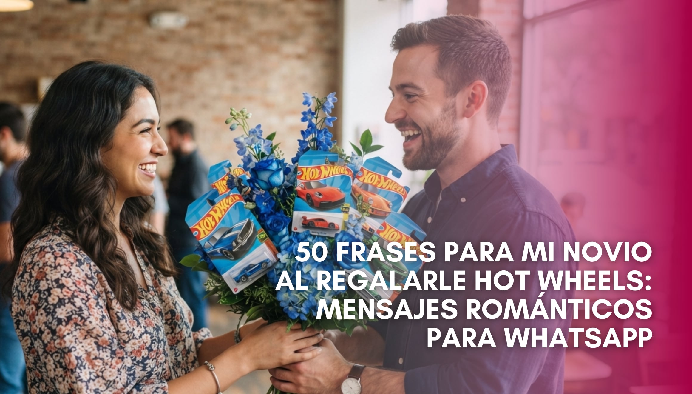 Detalle especial con un carrito Hot Wheels y un mensaje de afecto. Una frase emotiva enviada por WhatsApp transforma este obsequio en un gesto de cariño inolvidable para celebrar la relación con tu pareja el 30 de septiembre. | Imagen referencial creada por Gestión Mix utilizando la IA de Gemini / Composición GEC