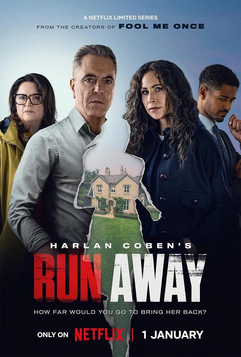 El póster de "Run Away", serie de drama y suspenso que se desarrolla a lo largo de 8 episodios (Foto: Netflix)