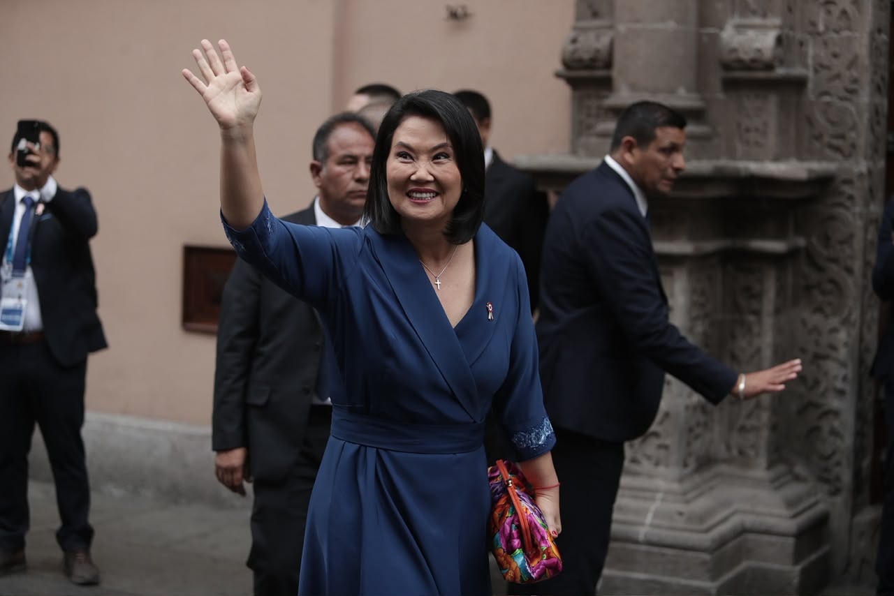 Keiko Fujimori inicia agenda de la Transmisión de Mando en Torre Tagle. (Foto: GEC)