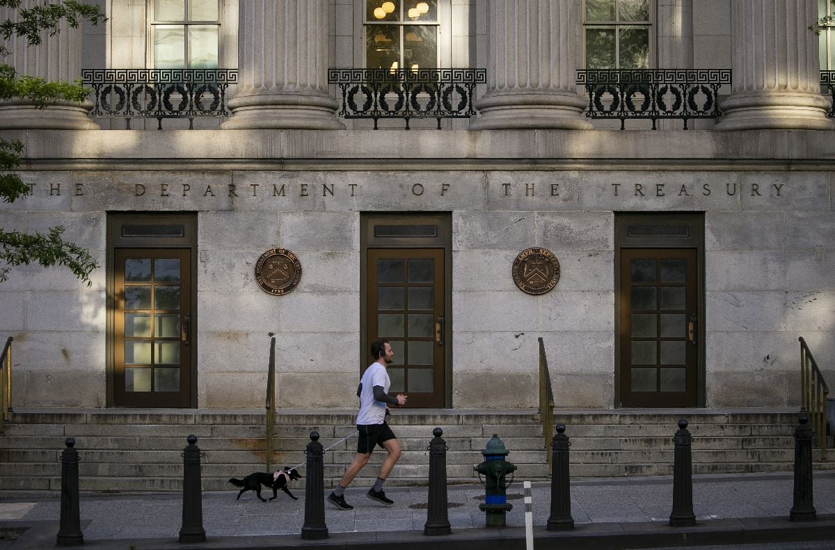 El edificio del Departamento del Tesoro de los Estados Unidos en Washington.
