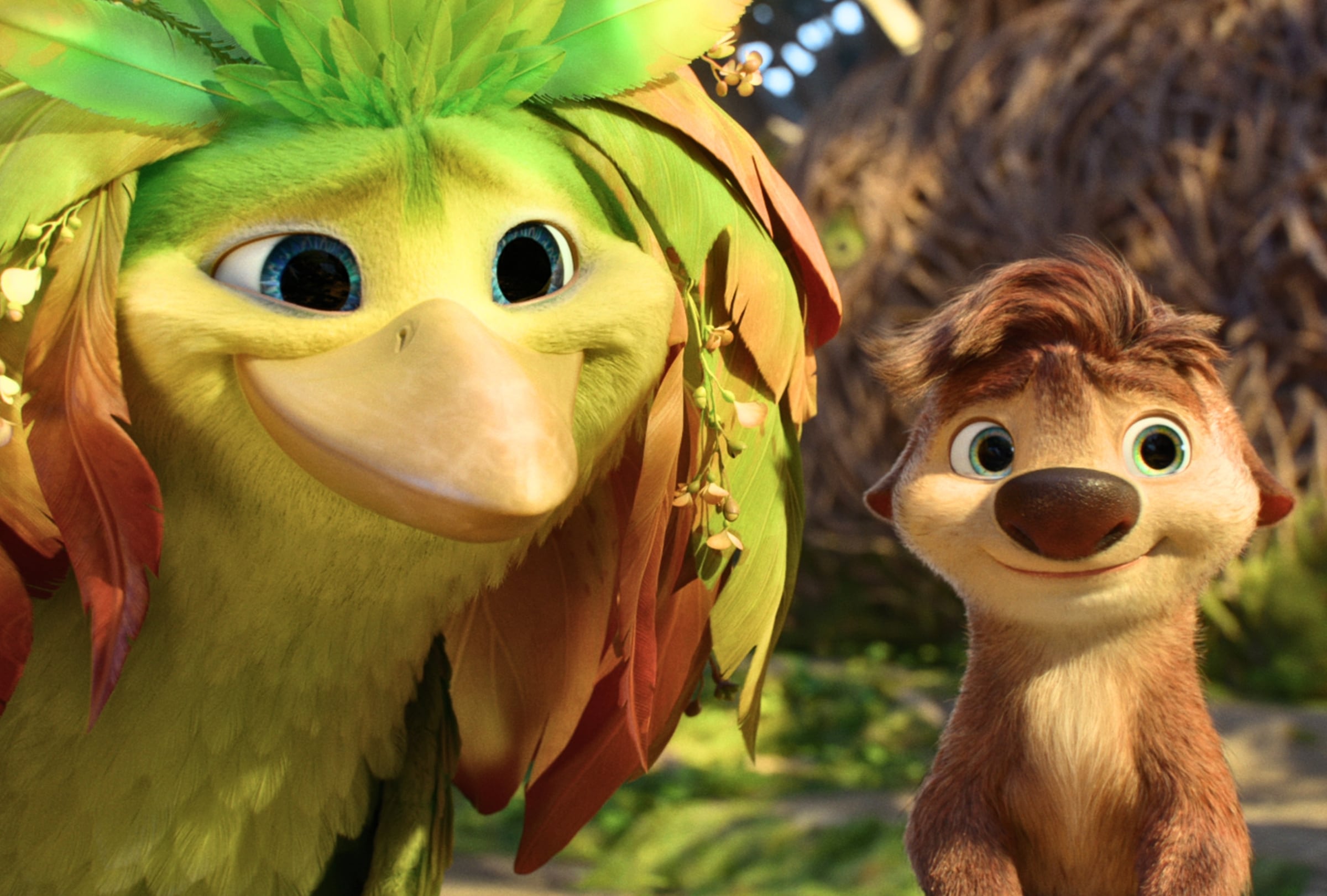 En la película “Intercambiados”, Ollie es una criatura curiosa y traviesa, mientras que Ivy es un ave imponente (Foto: Netflix)