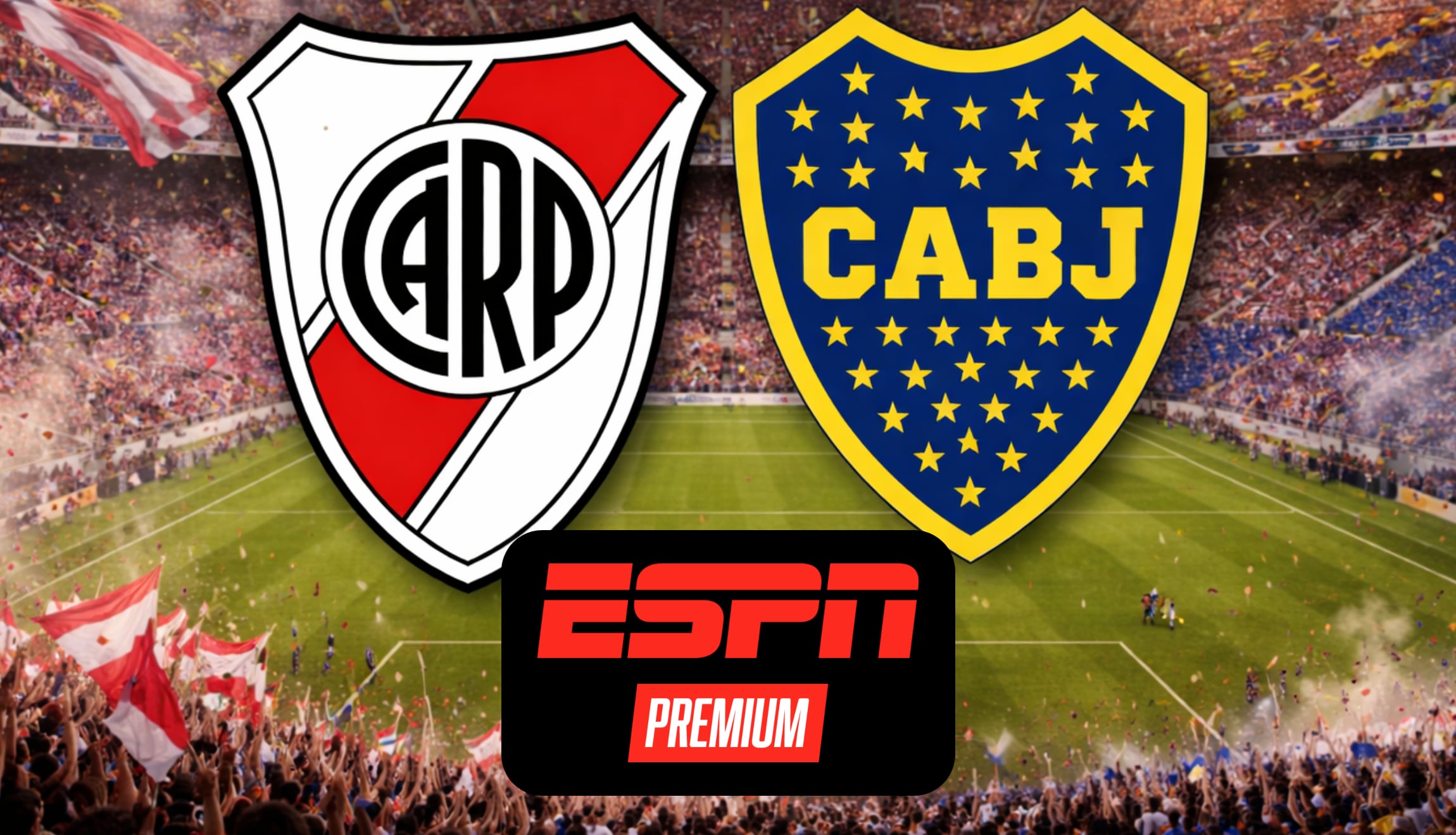 Señal de ESPN Premium desde la Argentina para ver el partido de River vs. Boca, por el Superclásico 2026, este domingo 19 de abril. (Foto: Imagen creada por Depor utilizando la IA de Chat GPT)