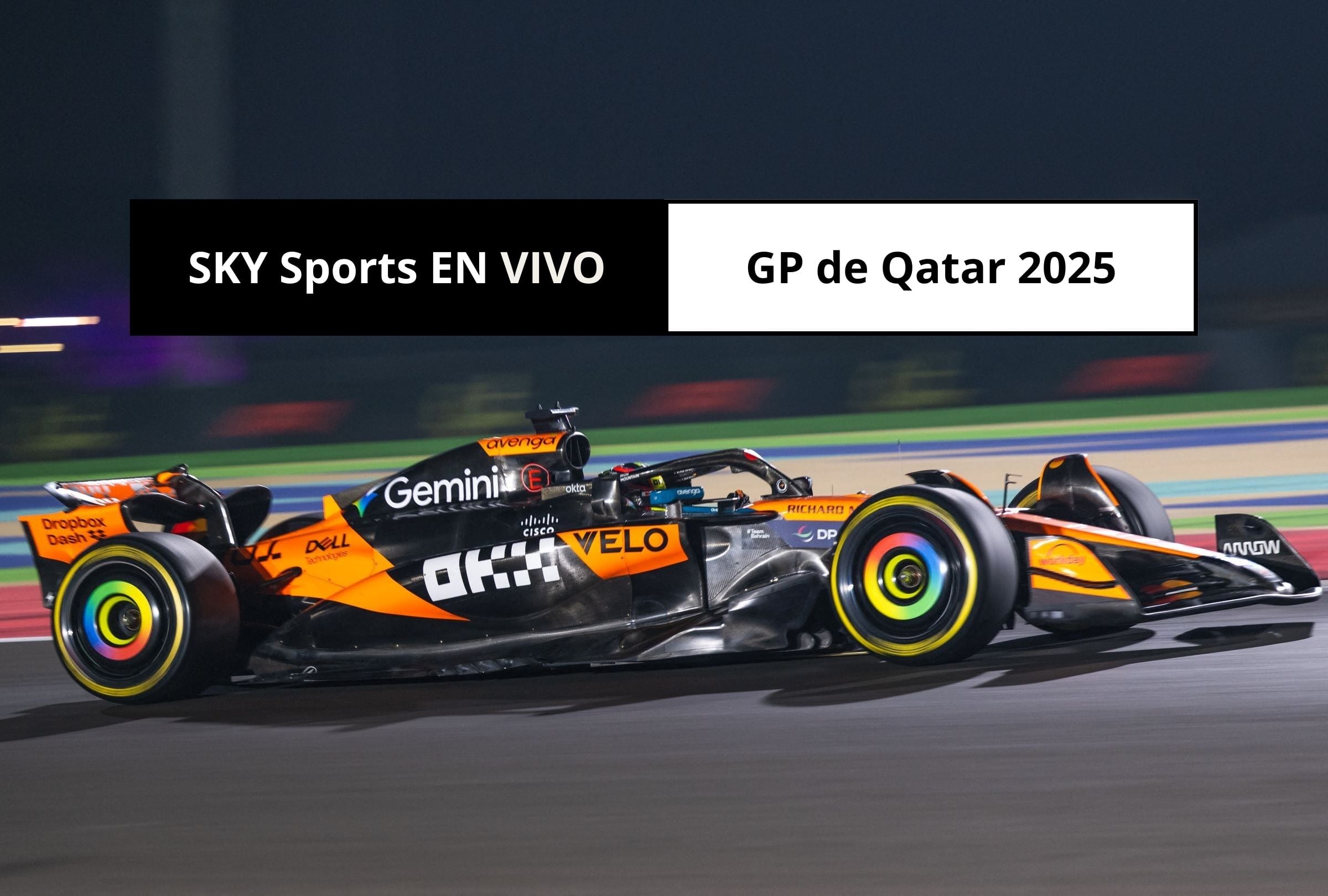 Revisa esta nota para que sepas cómo ver EN VIVO la carrera del GP de Qatar 2025 por F1 TV y SKY Plus. (Foto: Andrej ISAKOVIC / AFP y Composición Gestión Mix)