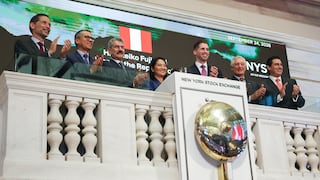 Keiko Fujimori participó en “campanazo” de cierre de la Bolsa de Nueva York