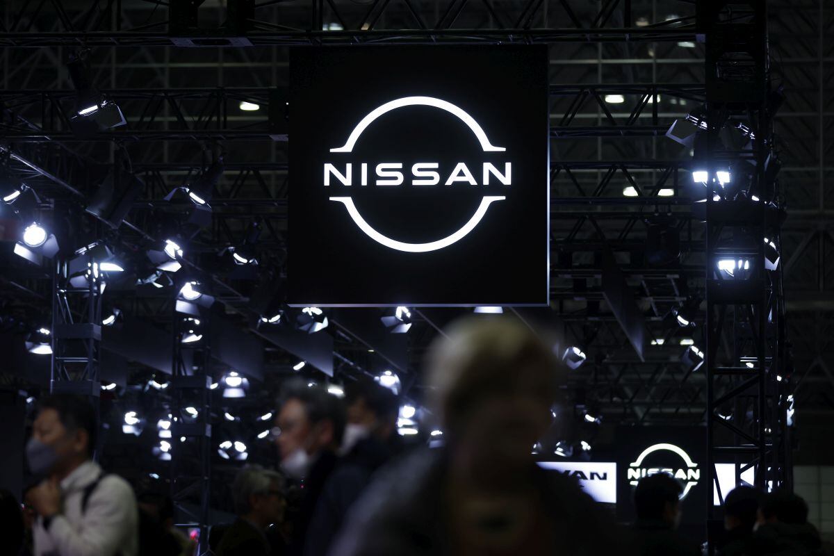 Carteles de Nissan Motor Co. exhibidos en el Salón del Automóvil de Tokio en Chiba, Japón, el viernes 10 de enero de 2025. Fotógrafo: Kiyoshi Ota/Bloomberg