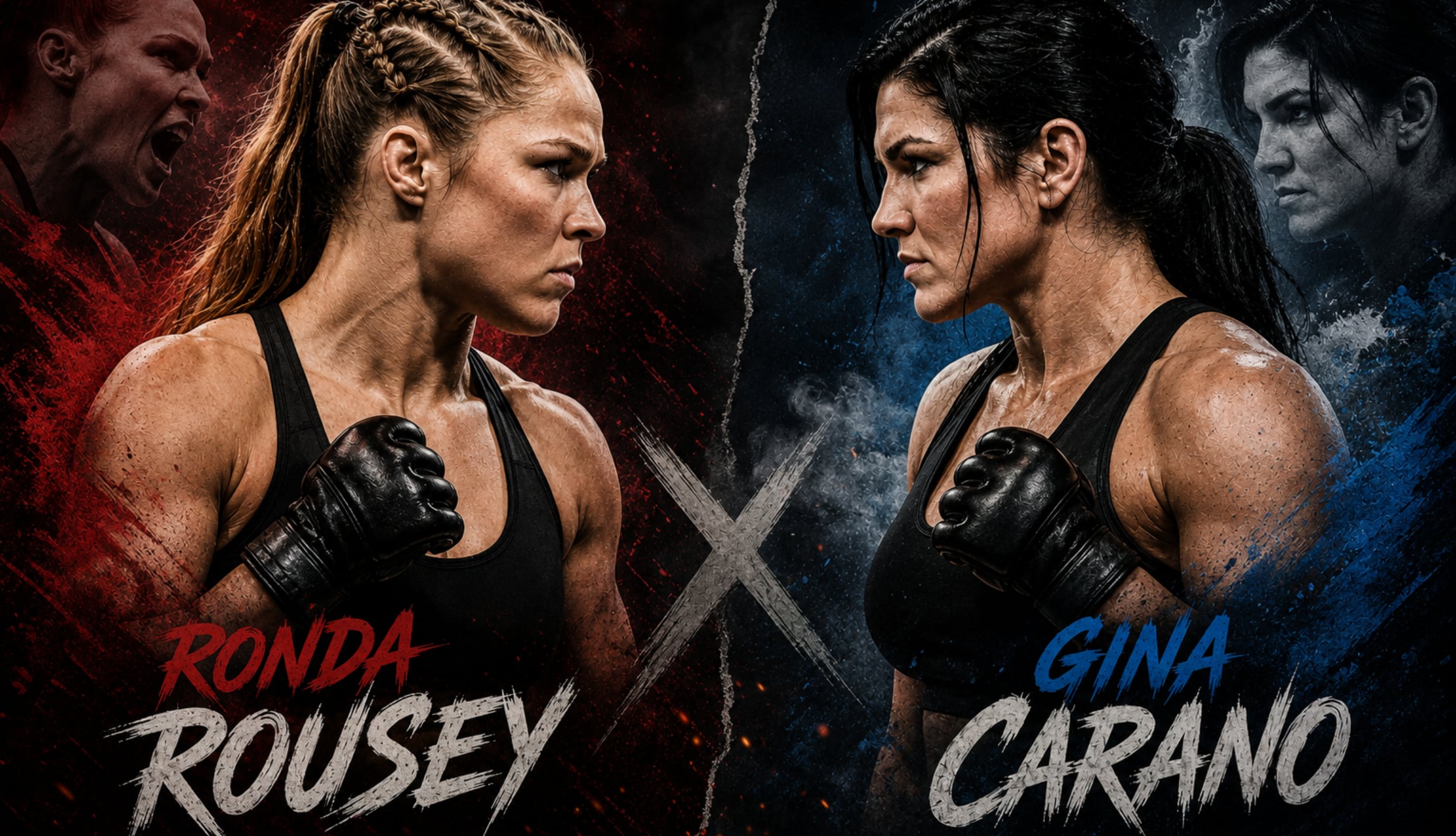 Revisa el resultado de la pelea de Ronda Rousey vs. Gina Carano y cómo quedó la cartelera completa de este evento de MMA que se realizará el sábado 16 de mayo. (Foto: Imagen creada por Depor utilizando la IA de Chat GPT)