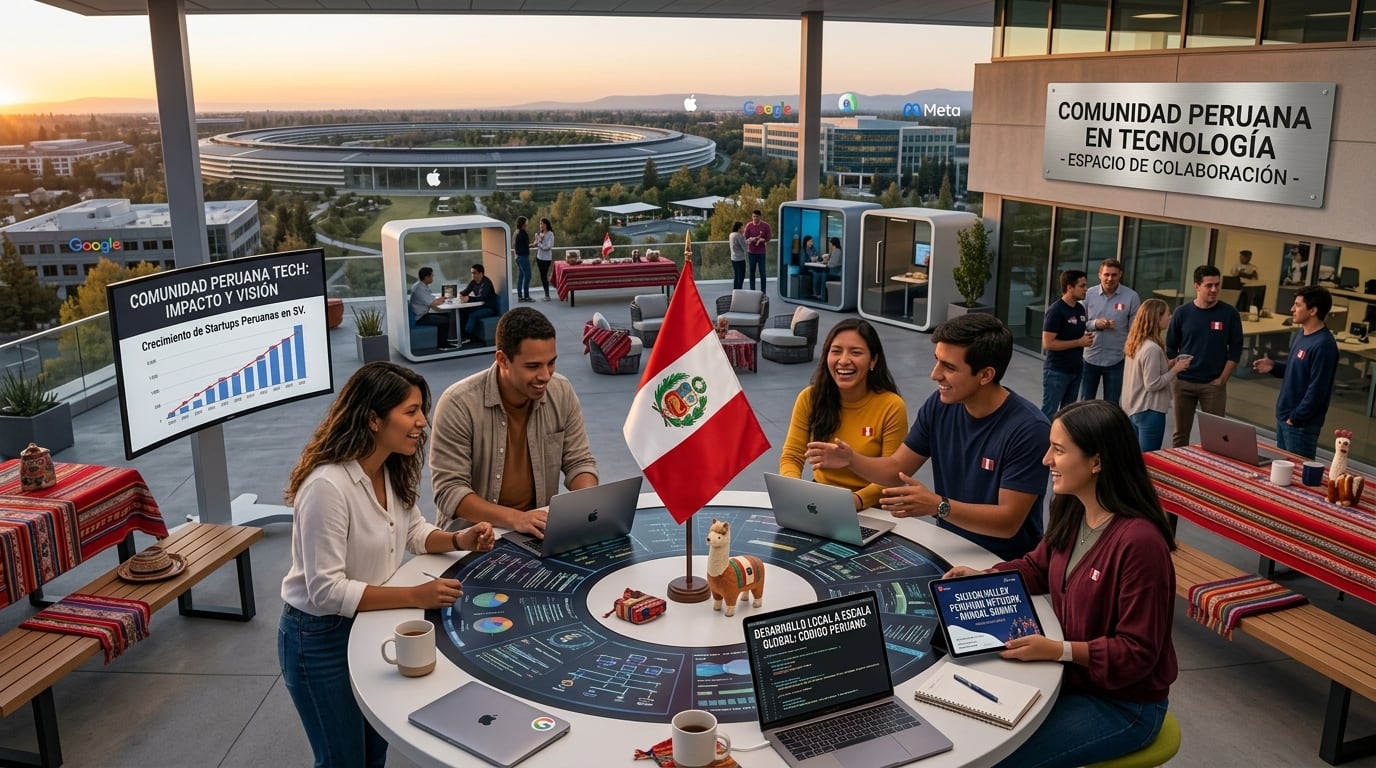 La presencia peruana en Silicon Valley abarca tanto perfiles tecnológicos como profesionales de marketing, legal, diseño, gestión de productos y program management. Foto: Gemini