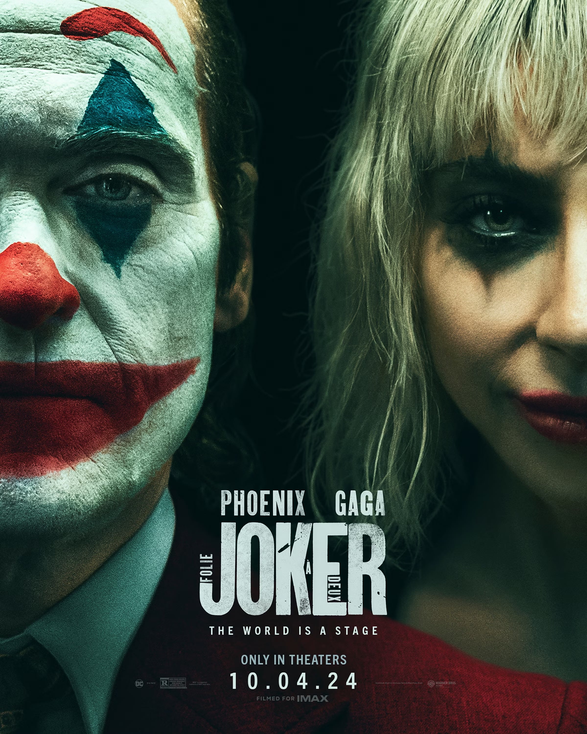 El póster de "Joker: Folie à Deux", película de Todd Phillips que se desarrolla a lo largo de 138 minutos de metraje (Foto: Warner Bros.)
