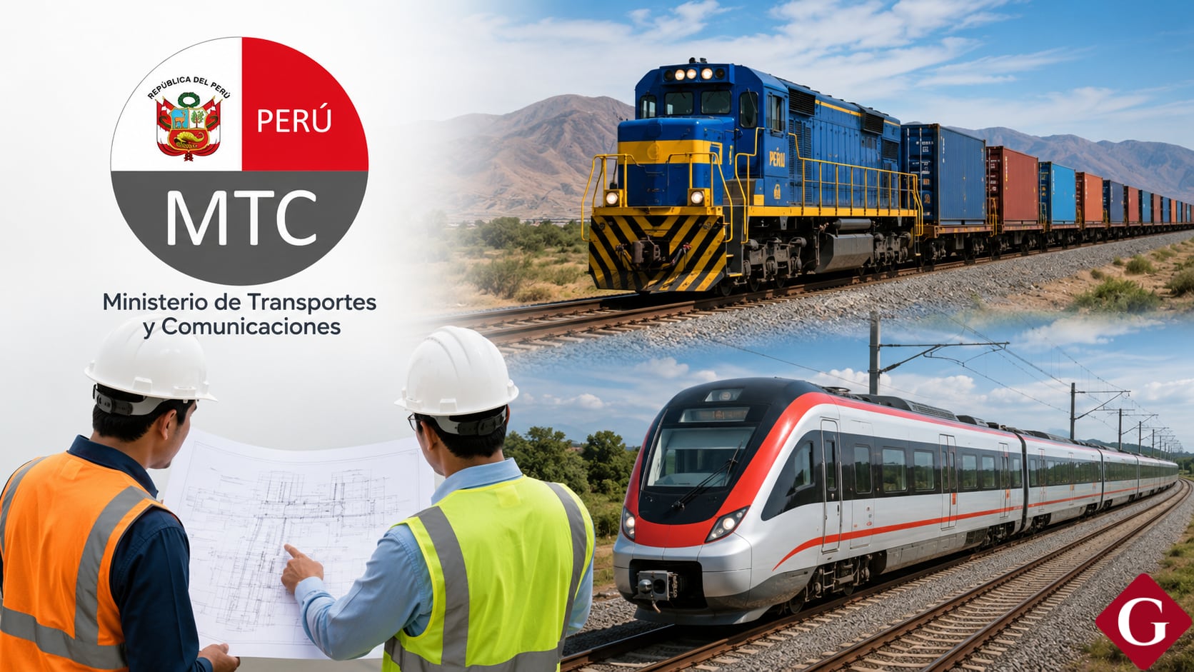 El PMDF estimó que se requerirán más de 5,200 profesionales y técnicos ferroviarios al año para hacer frente a los 10 proyectos considerados. | Fotocomposición: Alessandro Azurín, ChatGPT, Diario Gestión.