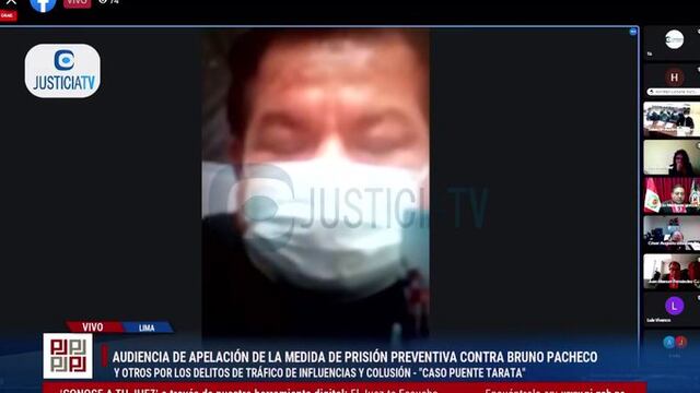 Bruno Pacheco reapareció en audiencia judicial desde la clandestinidad por caso Tarata
