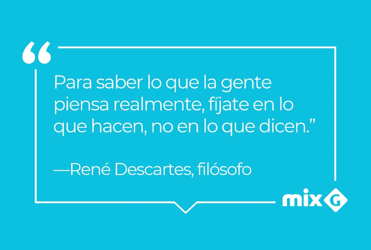 La cita del día de René Descartes plantea una reflexión sobre la coherencia entre lo que decimos y hacemos. | Crédito: Gestión Mix
