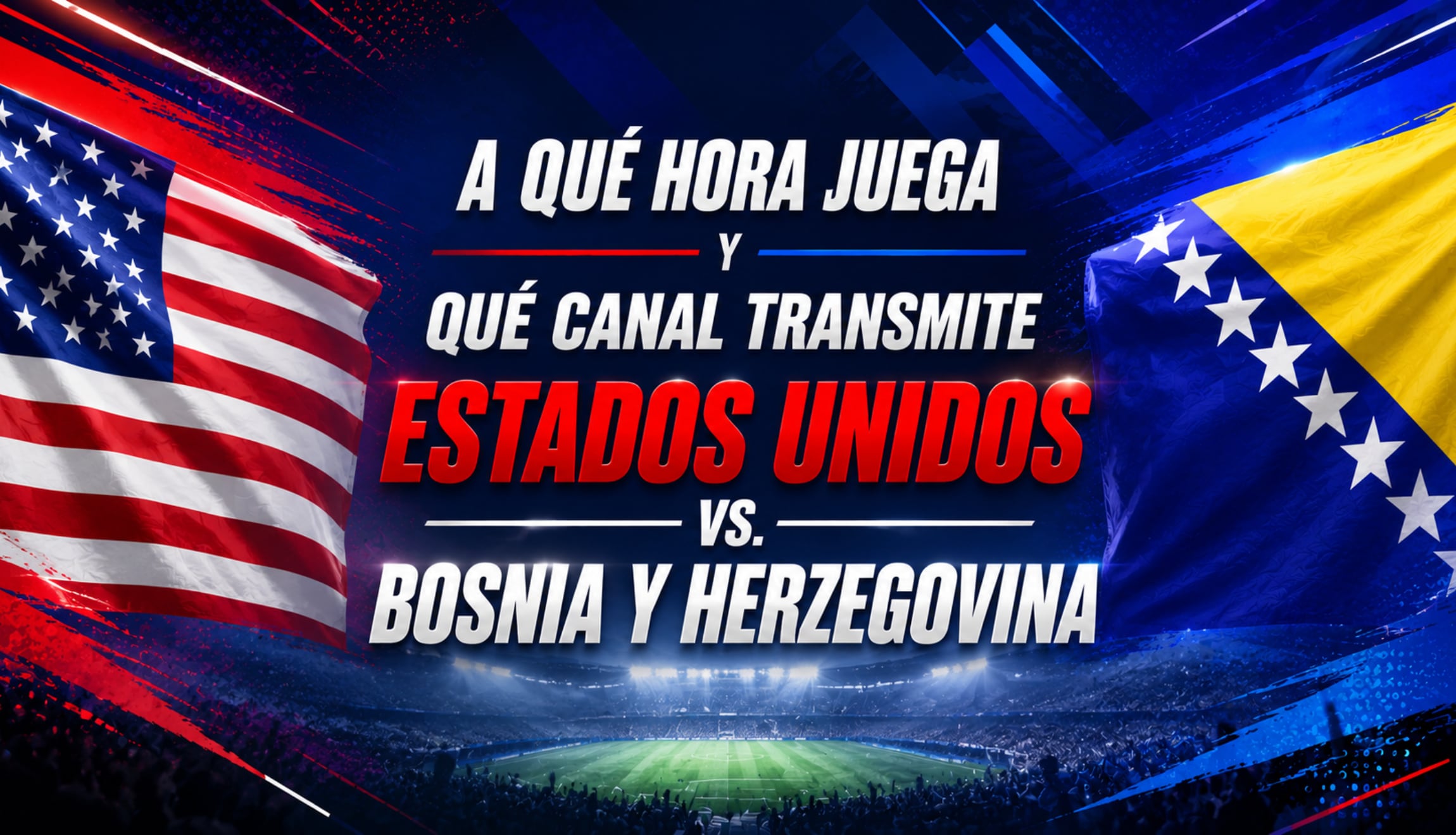 Consulta los horarios y canales para seguir el partido de Estados Unidos vs. Bosnia y Herzegovina en vivo y en directo, este miércoles 01 de julio, por los 16avos de final del Mundial de Fútbol 2026. (Foto: Imagen creada por Depor utilizando la IA de Chat GPT)