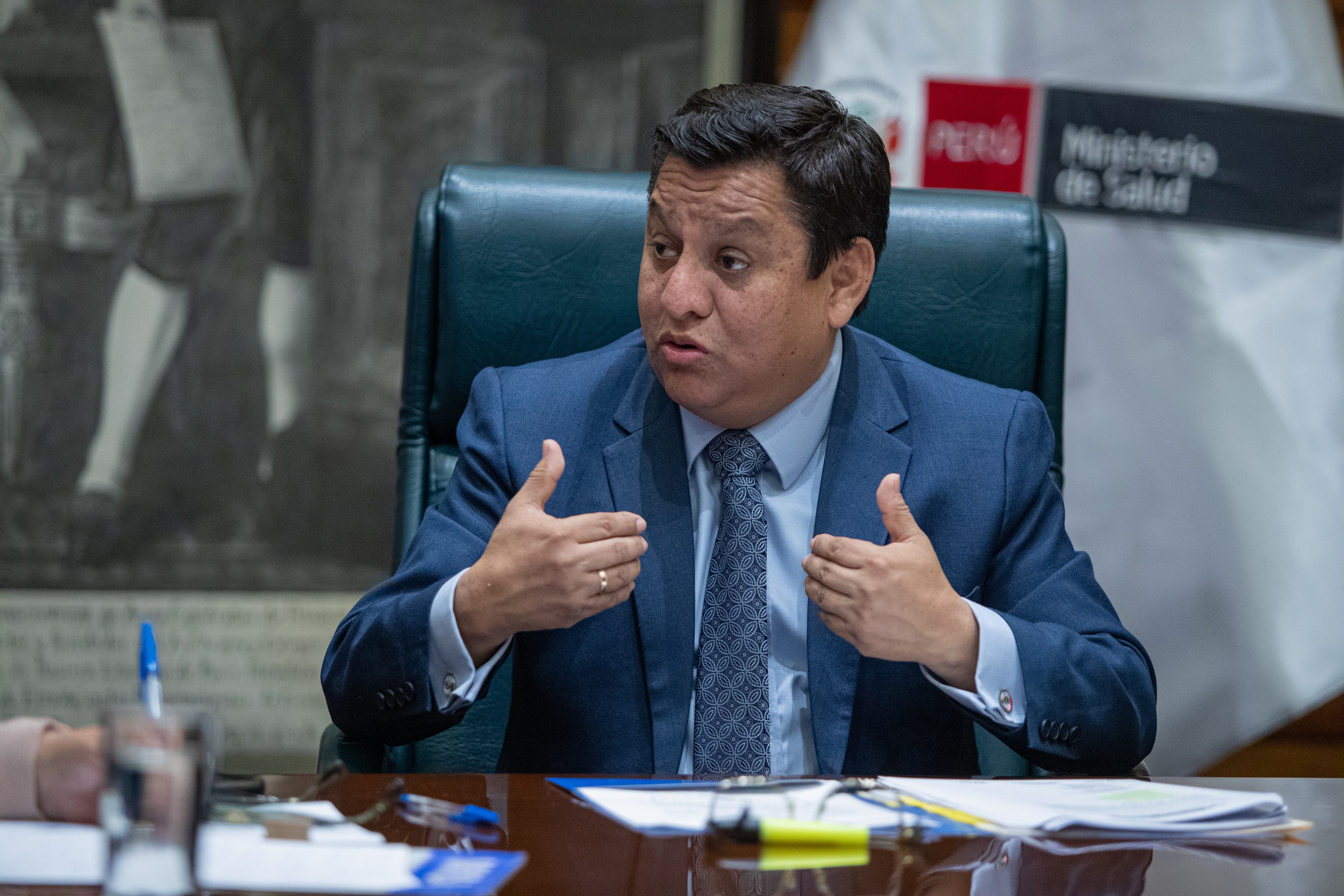 El ministro de Salud, César Vásquez, se pronunció en contra de que el Congreso haya citado al cirujano de la presidenta Dina Boluarte, Mario Cabani. (Foto: Hugo Pérez EC)