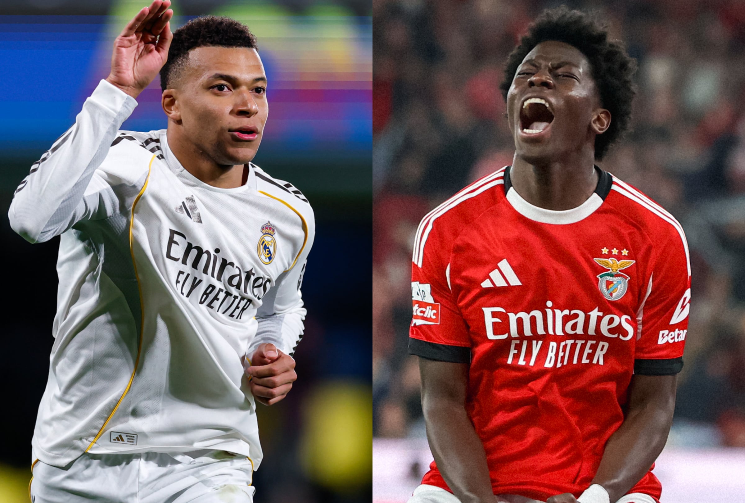 Benfica y Real Madrid se enfrentarán en el Estadio Da Luz de Lisboa este miércoles 28 de enero (Crédito: Composición Gestión / @SLBenfica / @realmadrid)