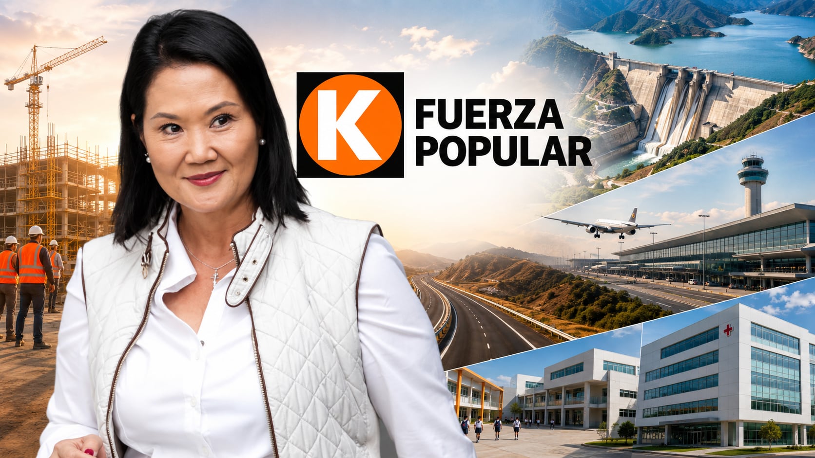 En un eventual gobierno que dure 5 años, el fujimorismo tendrá la oportunidad de zanjar discusiones y tomar decisiones que postergaron este quinquenio en materia de infraestructura por la inestabilidad política. Fotocomposición: ChatGPT, Alessandro Azurín, Diario Gestión.