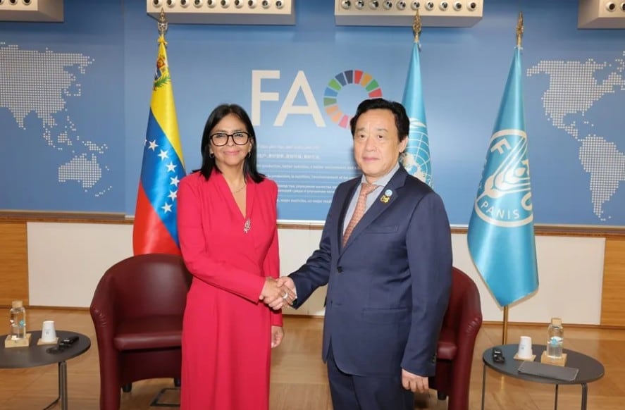 La mandataria anunció el Plan Venezuela Alimenta tras participar en un foro de la FAO en Roma. Foto: EFE.