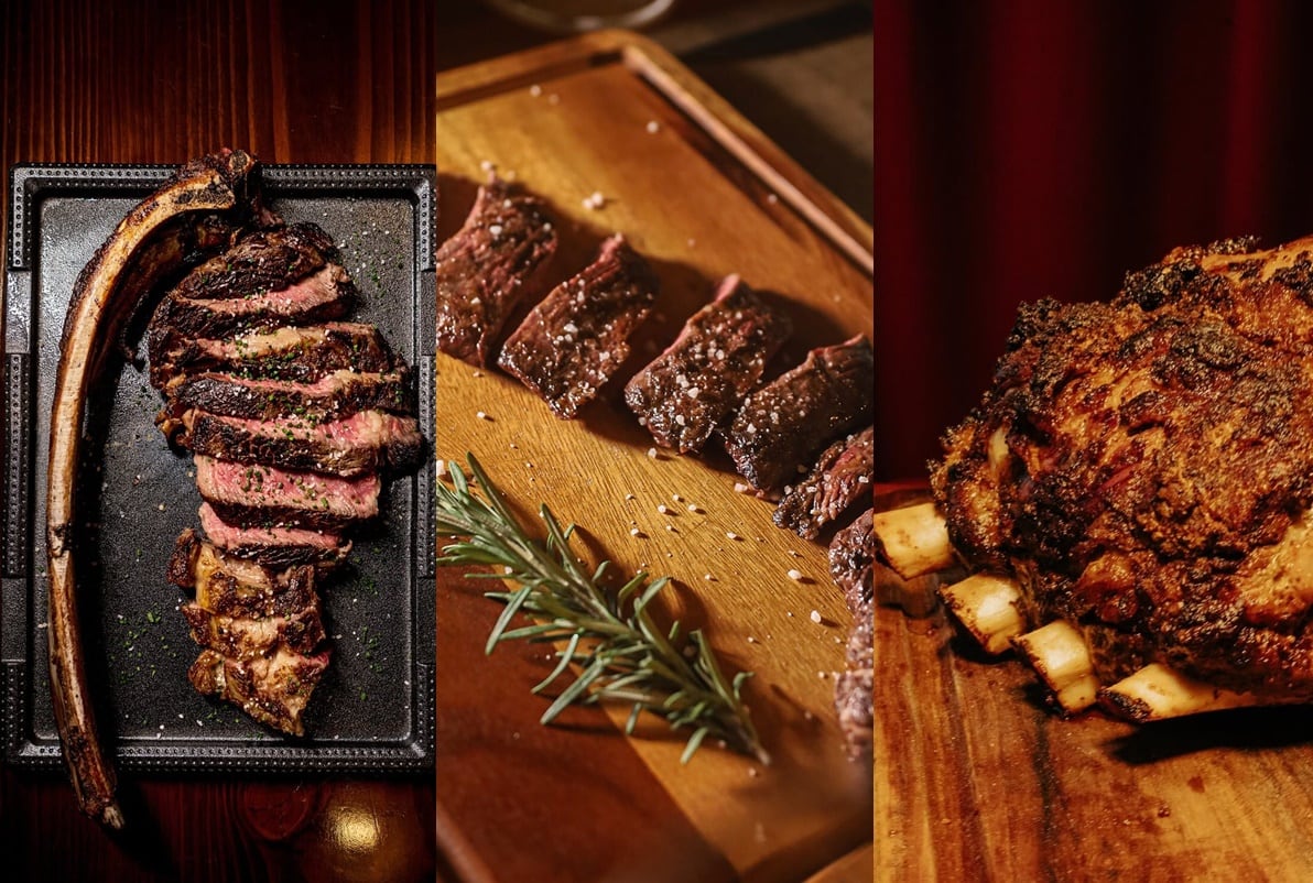 Estos son los nominados a mejor restaurante de carnes en los Premios Somos 2025. (Fotos: Instagram Baco y Vaca, La cuadra de Salvador, Osso)