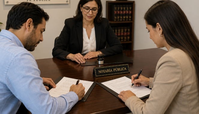 Las tarifas notariales se fijan en función del monto de la transacción. Imagen: ChatGPT.