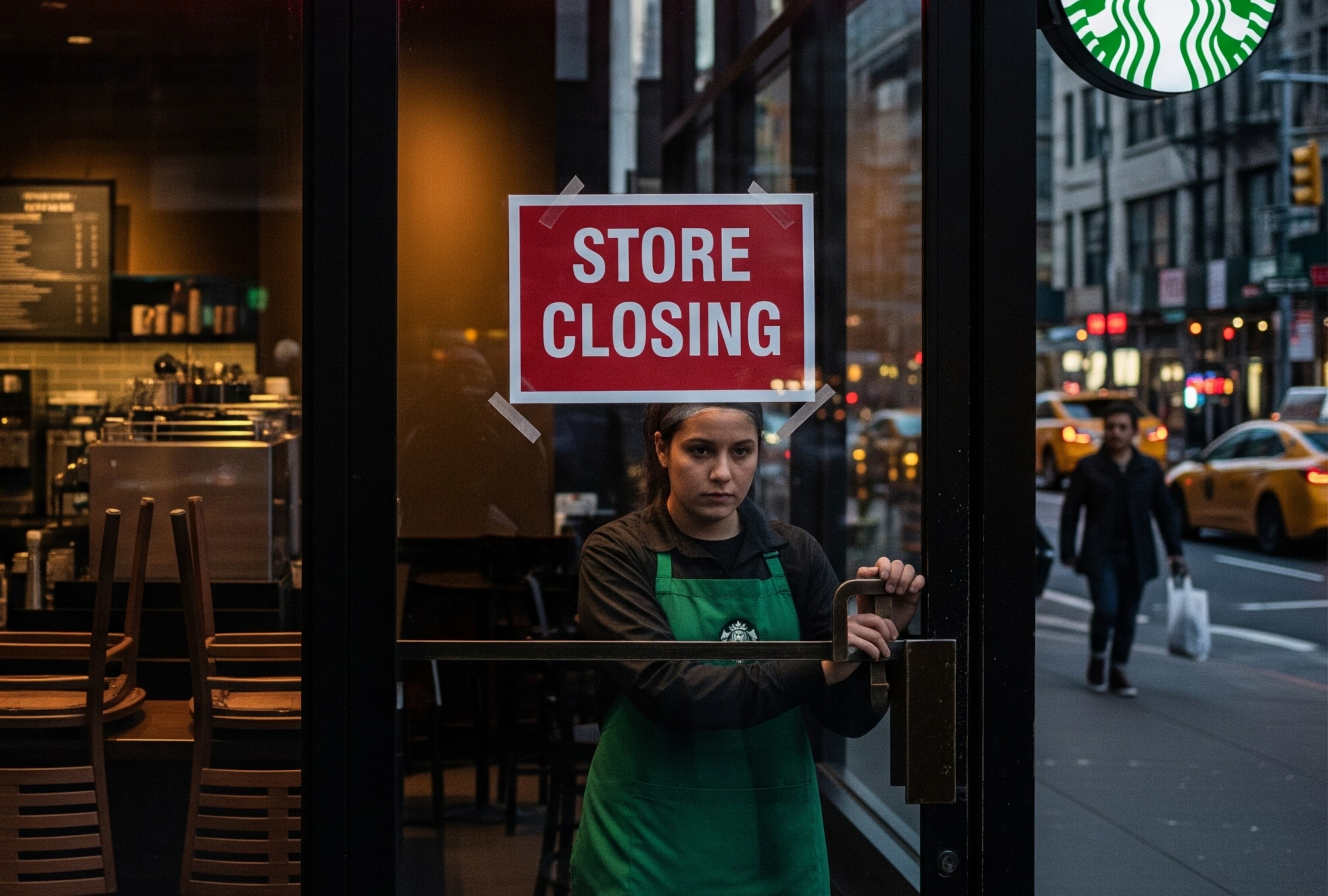 Starbucks está despidiendo a unos 900 empleados no minoristas y cerrando algunas tiendas en Estados Unidos y Canadá mientras enfoca más de sus recursos en una recuperación. Crédito: Imagen referencial generada con Gemini AI